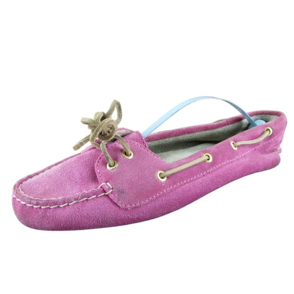 SPERRY Women's Top-Sider Driving Moccasins Pink Suede Size 8.5M Gently Used 2025